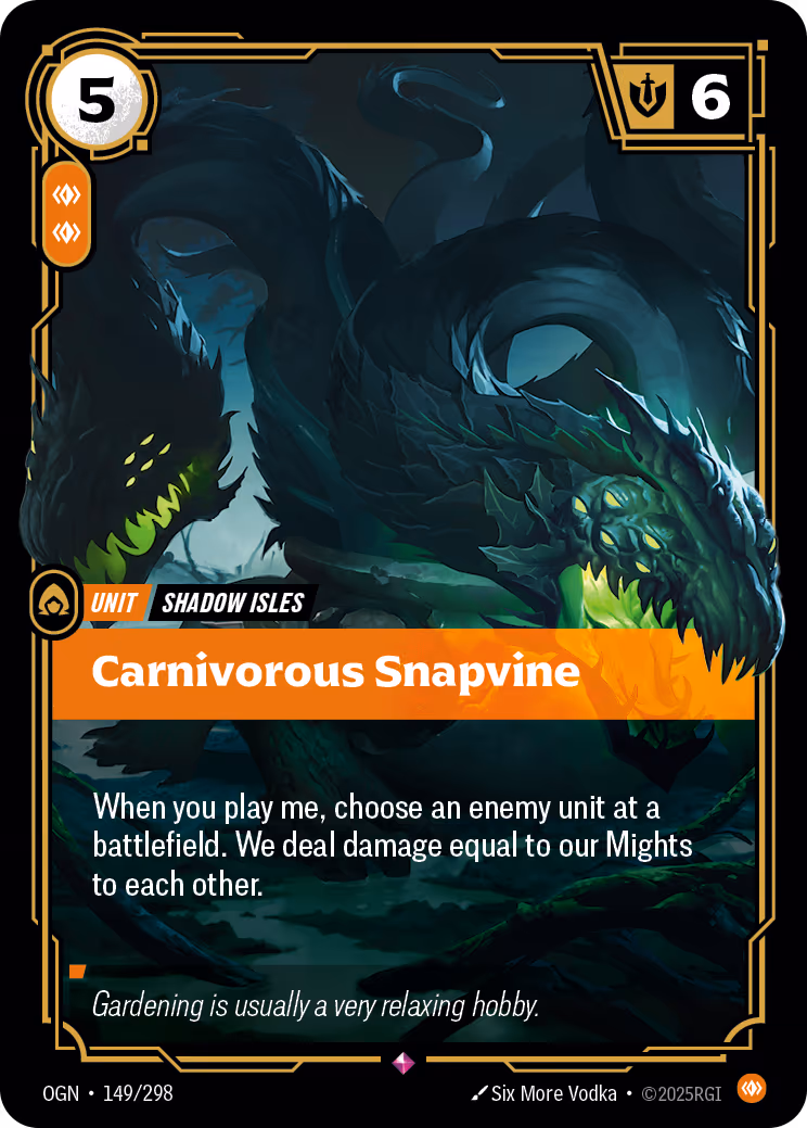 Carnivorous Snapvine OGN-149 Riftbound card