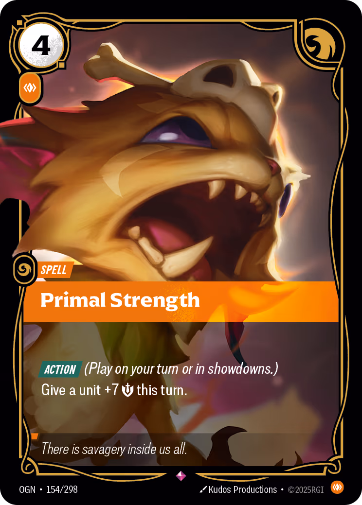 Primal Strength OGN-154 Riftbound card