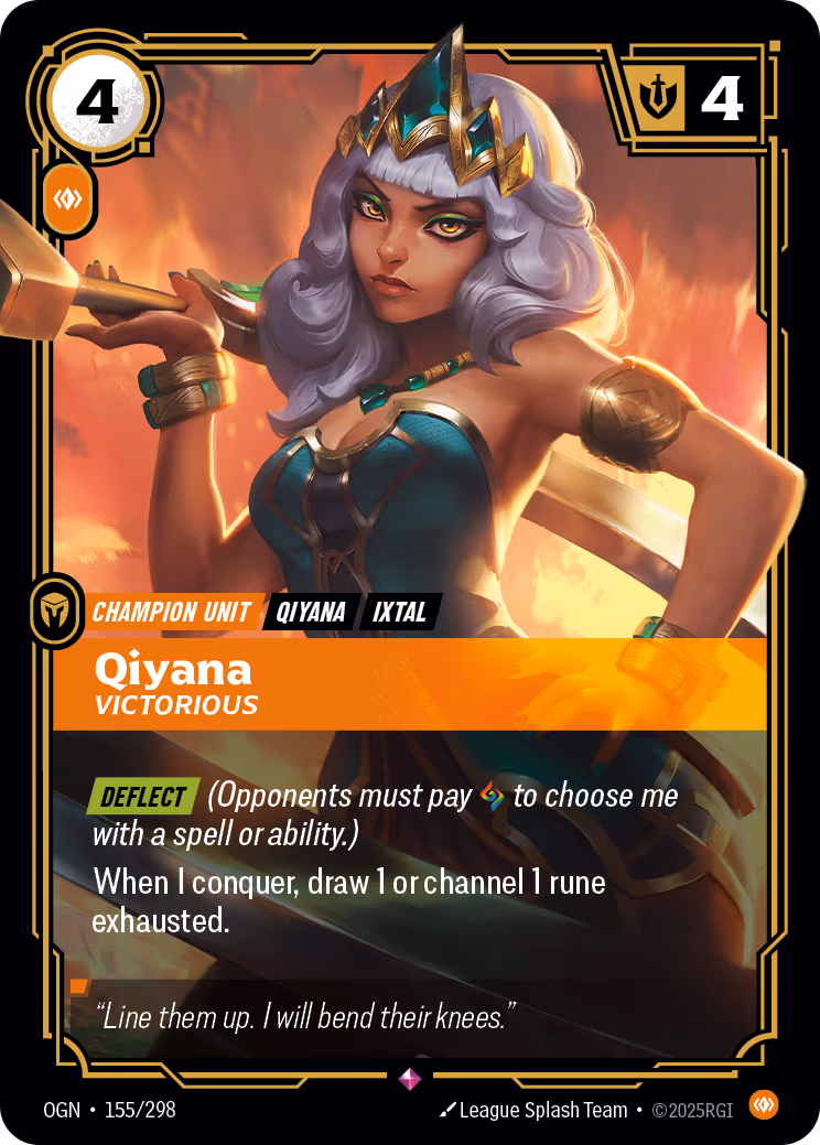 Qiyana - Victorious OGN-155 Riftbound card