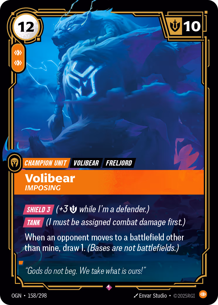 Volibear - Imposing OGN-158 Riftbound card