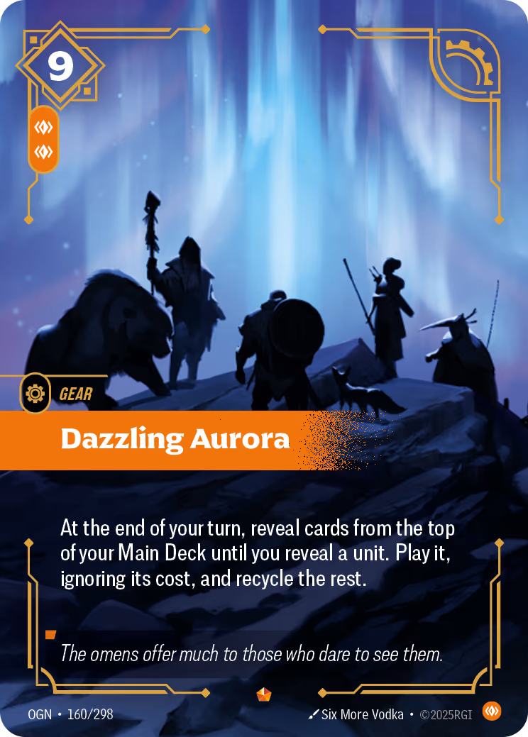 Dazzling Aurora OGN-160 Riftbound card
