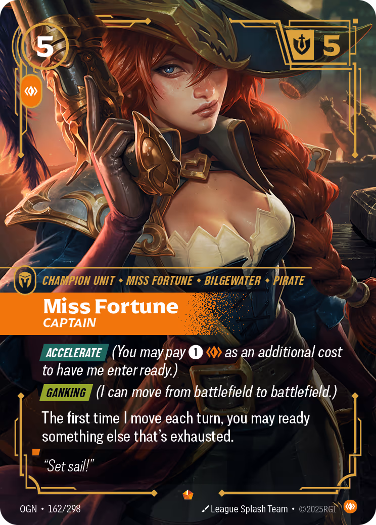 Miss Fortune - Captain OGN-162 Riftbound card