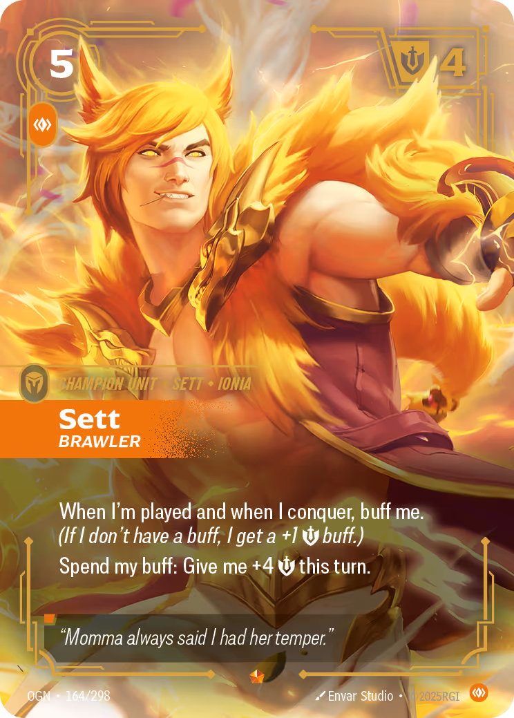 Sett - Brawler OGN-164 Riftbound card