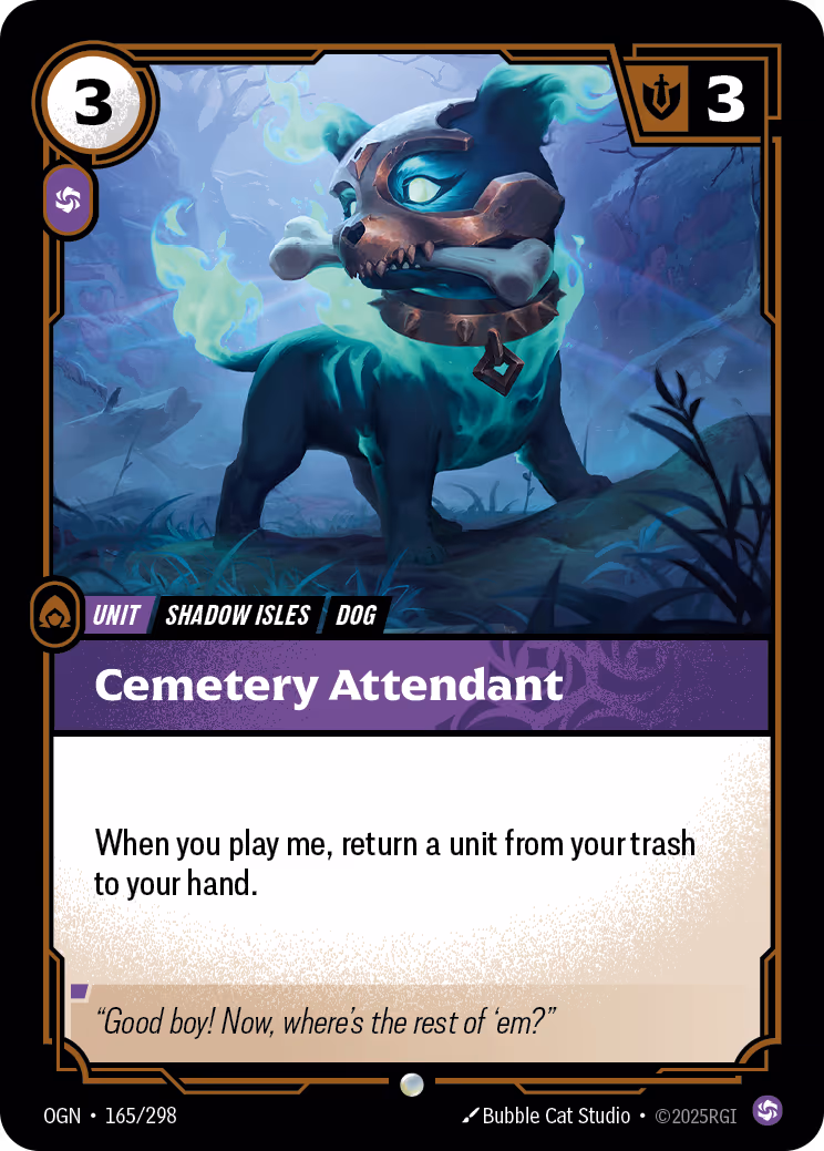 Cemetery Attendant OGN-165 Riftbound card