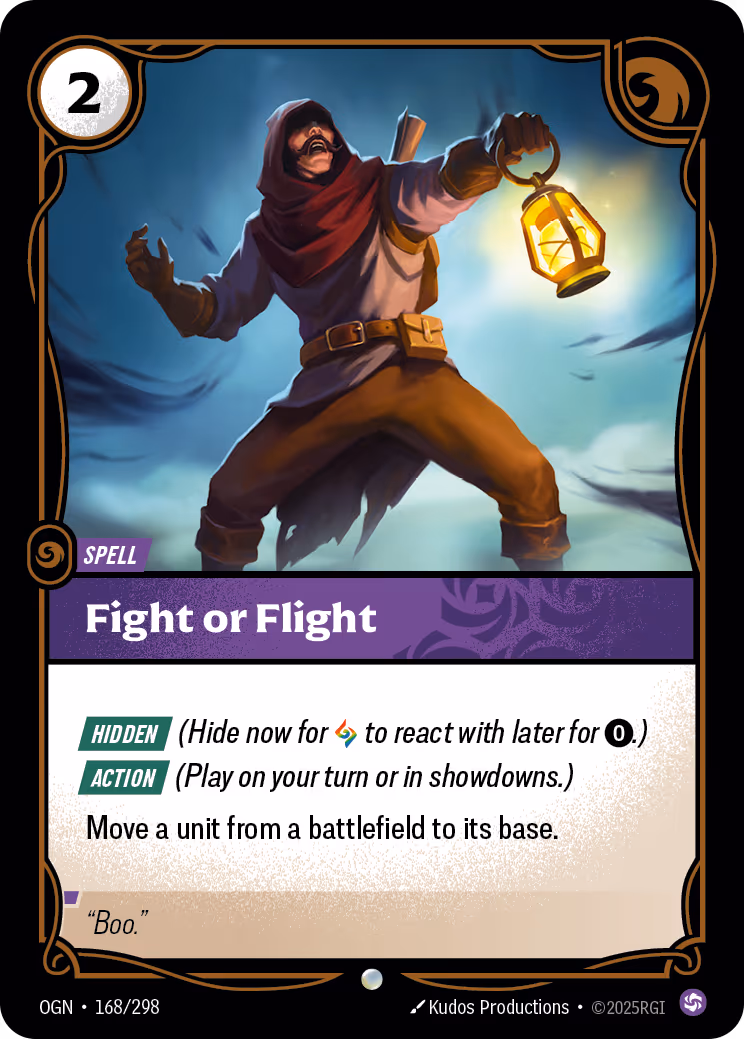 Fight or Flight OGN-168 Riftbound card