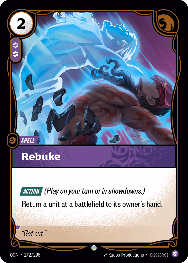Rebuke OGN-172 Riftbound card