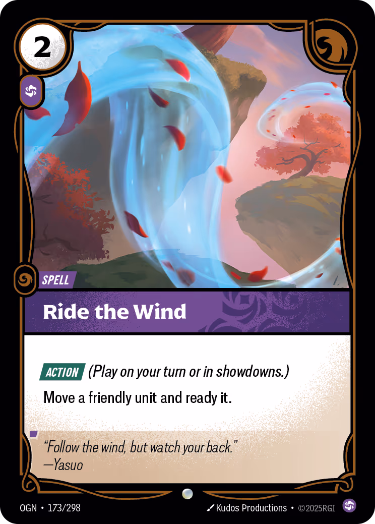 Ride The Wind OGN-173 Riftbound card