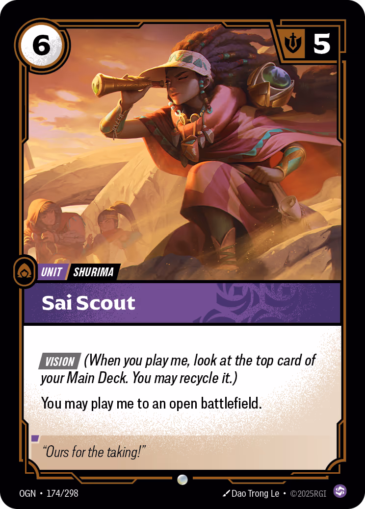 Sai Scout OGN-174 Riftbound card