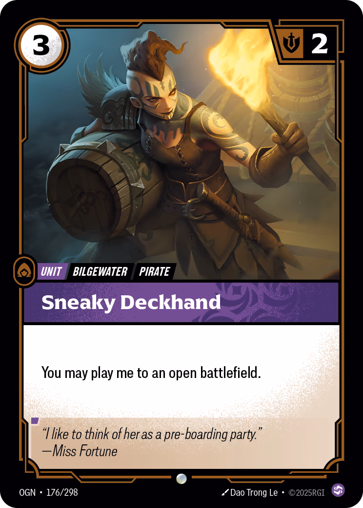 Sneaky Deckhand OGN-176 Riftbound card