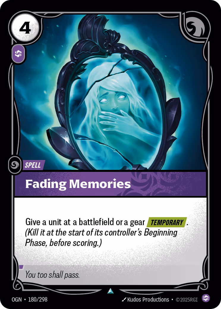 Fading Memories OGN-180 Riftbound card