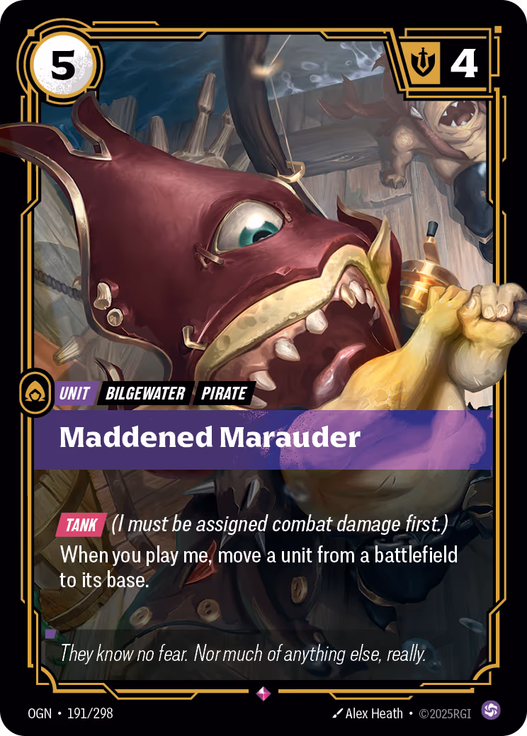 Maddened Marauder OGN-191 Riftbound card
