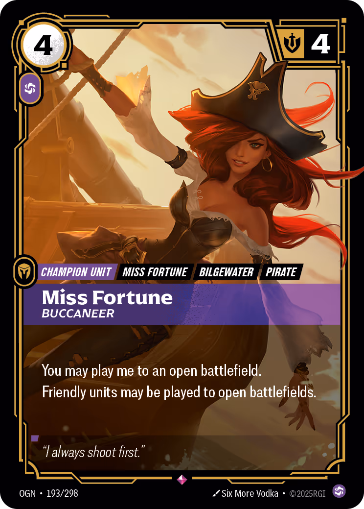 Miss Fortune - Buccaneer OGN-193 Riftbound card