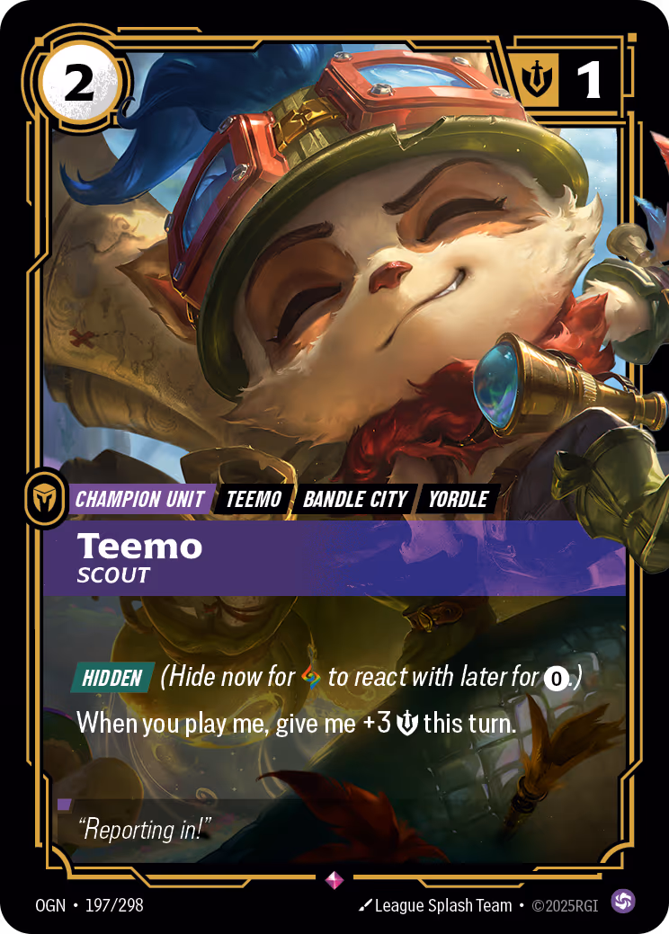 Teemo - Scout OGN-197 Riftbound card