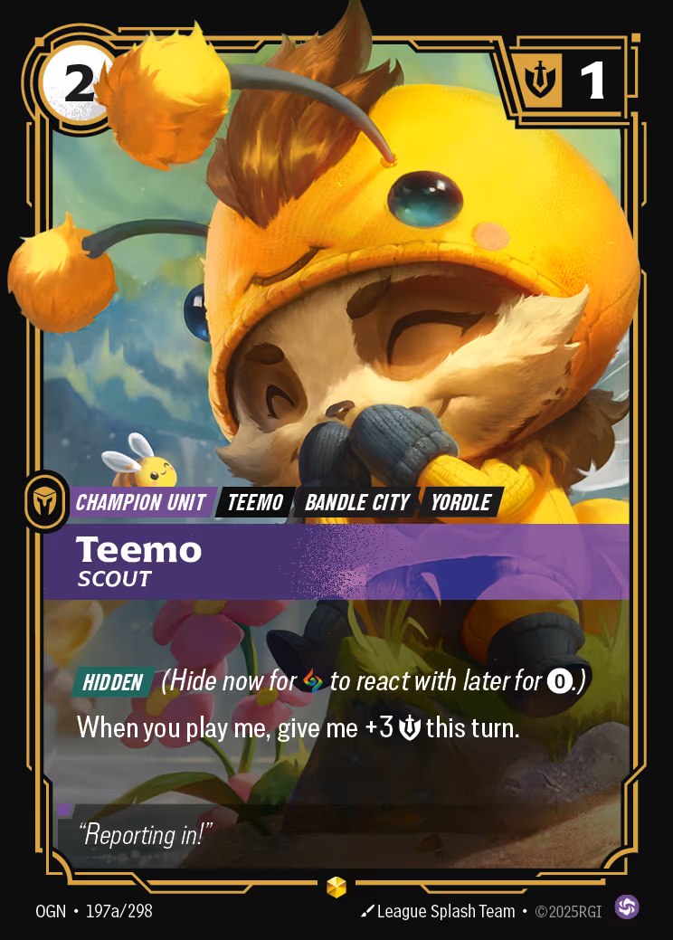 Teemo - Scout OGN-197A Riftbound card