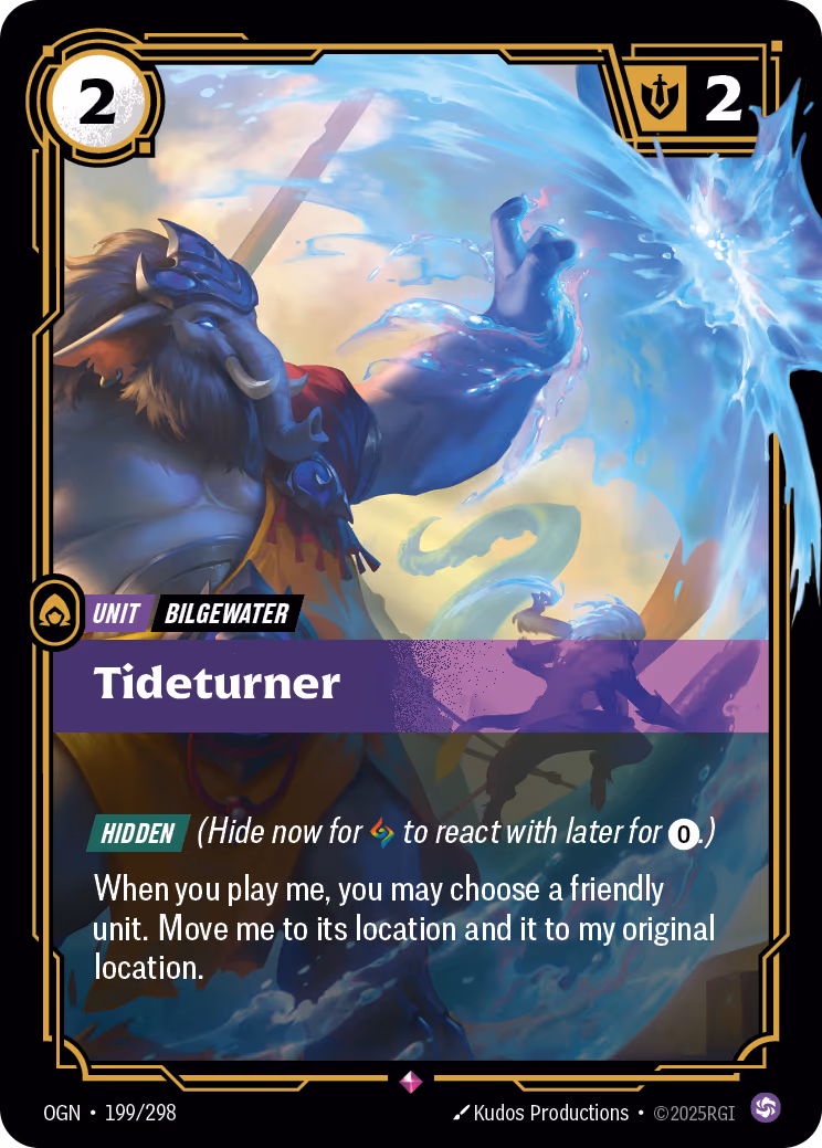 Tideturner OGN-199 Riftbound card