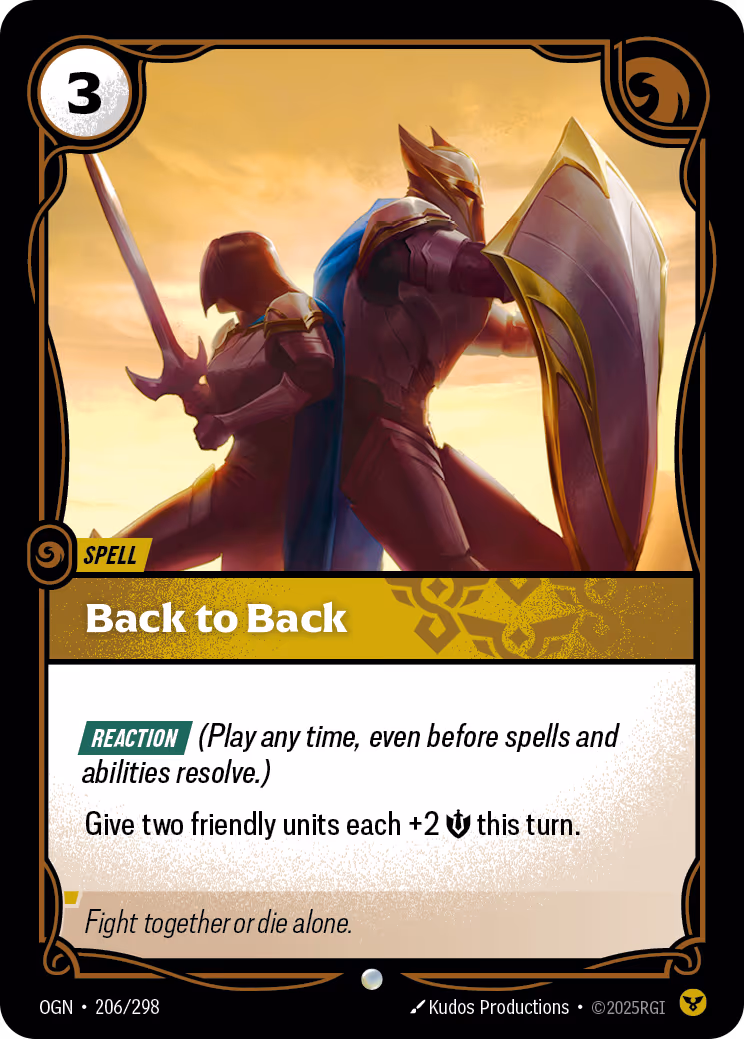 Back to Back OGN-206 Riftbound card