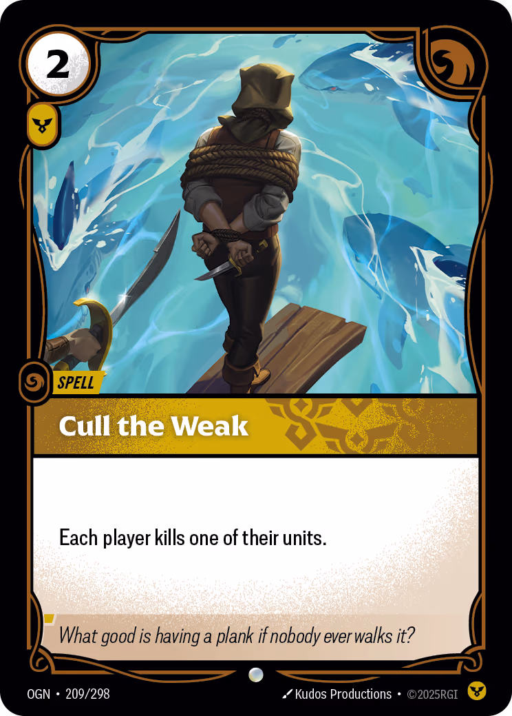 Cull the Weak OGN-209 Riftbound card