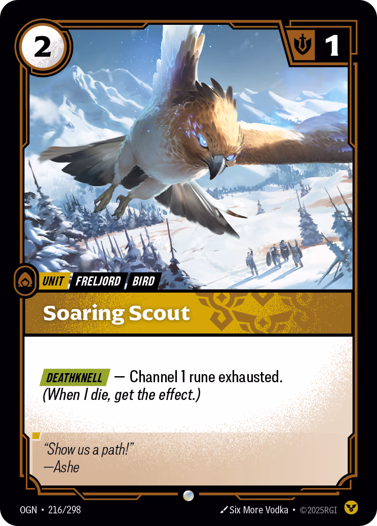 Soaring Scout OGN-216 Riftbound card