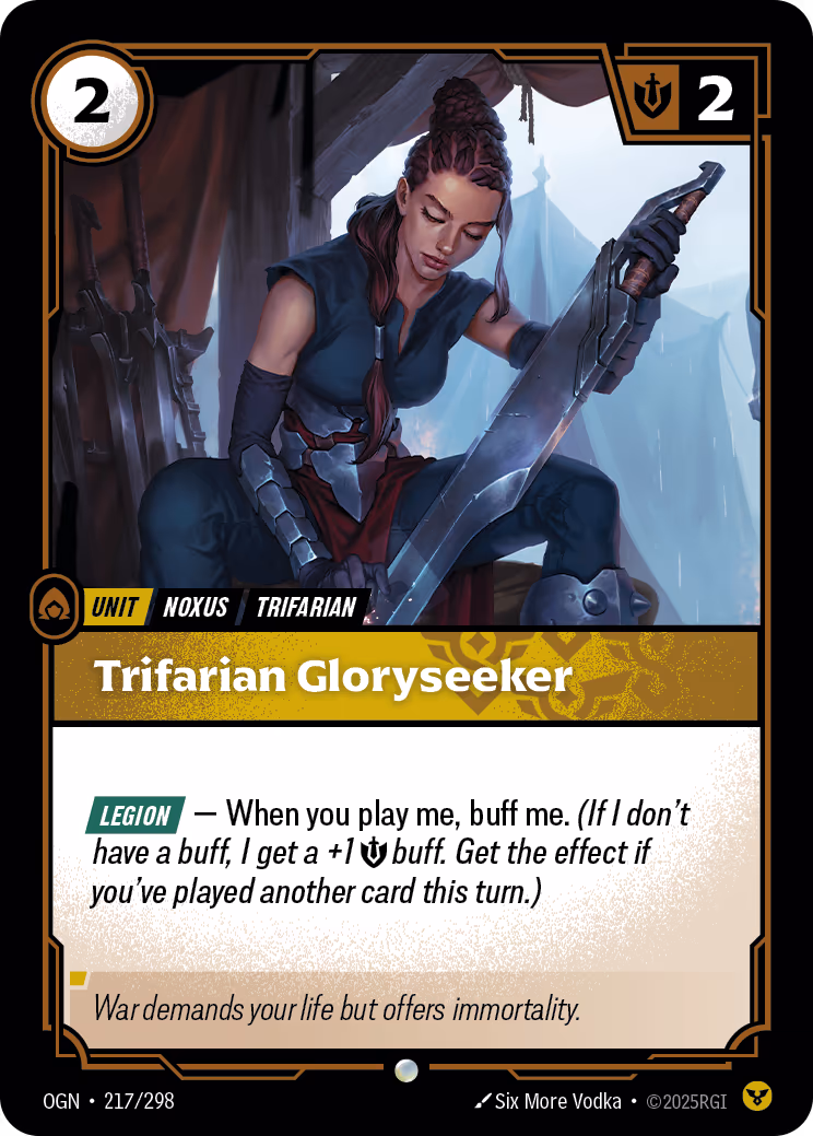 Trifarian Gloryseeker OGN-217 Riftbound card