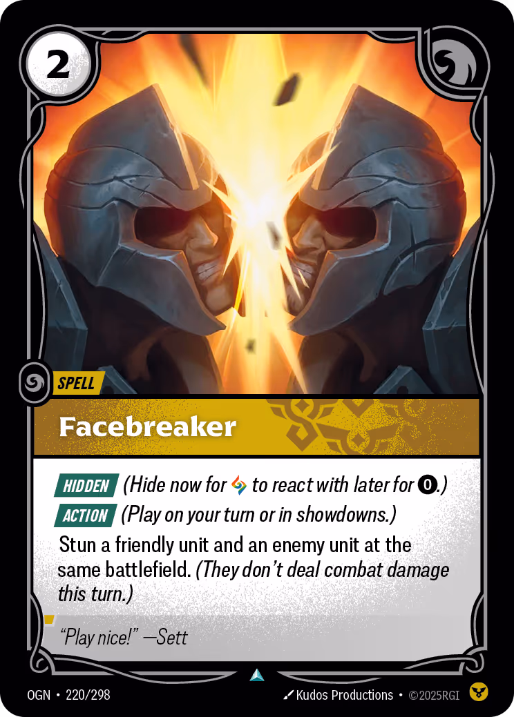 Facebreaker OGN-220 Riftbound card