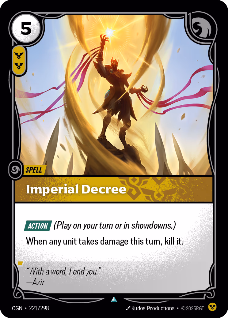 Imperial Decree OGN-221 Riftbound card