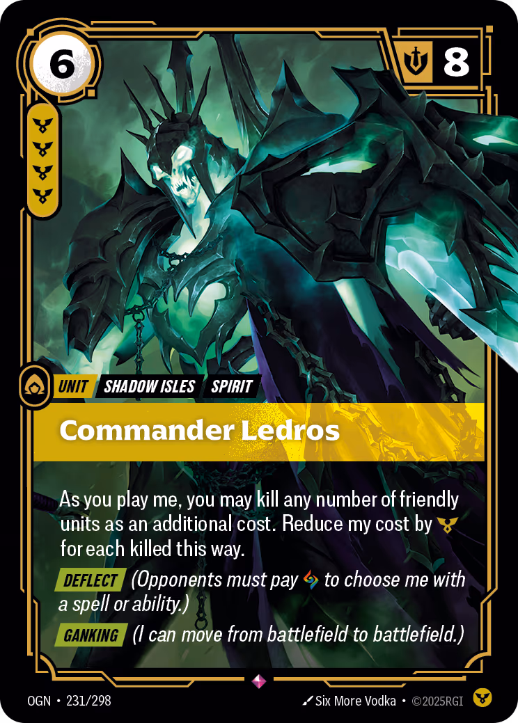 Commander Ledros OGN-231 Riftbound card