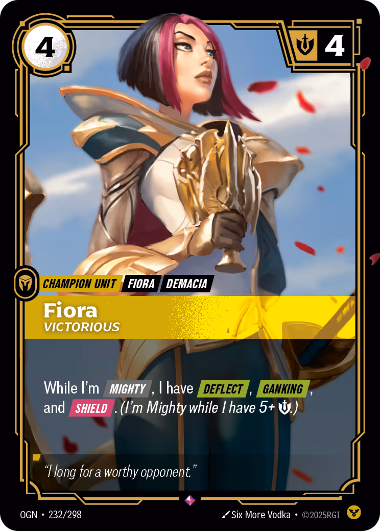 Fiora - Victorious OGN-232 Riftbound card