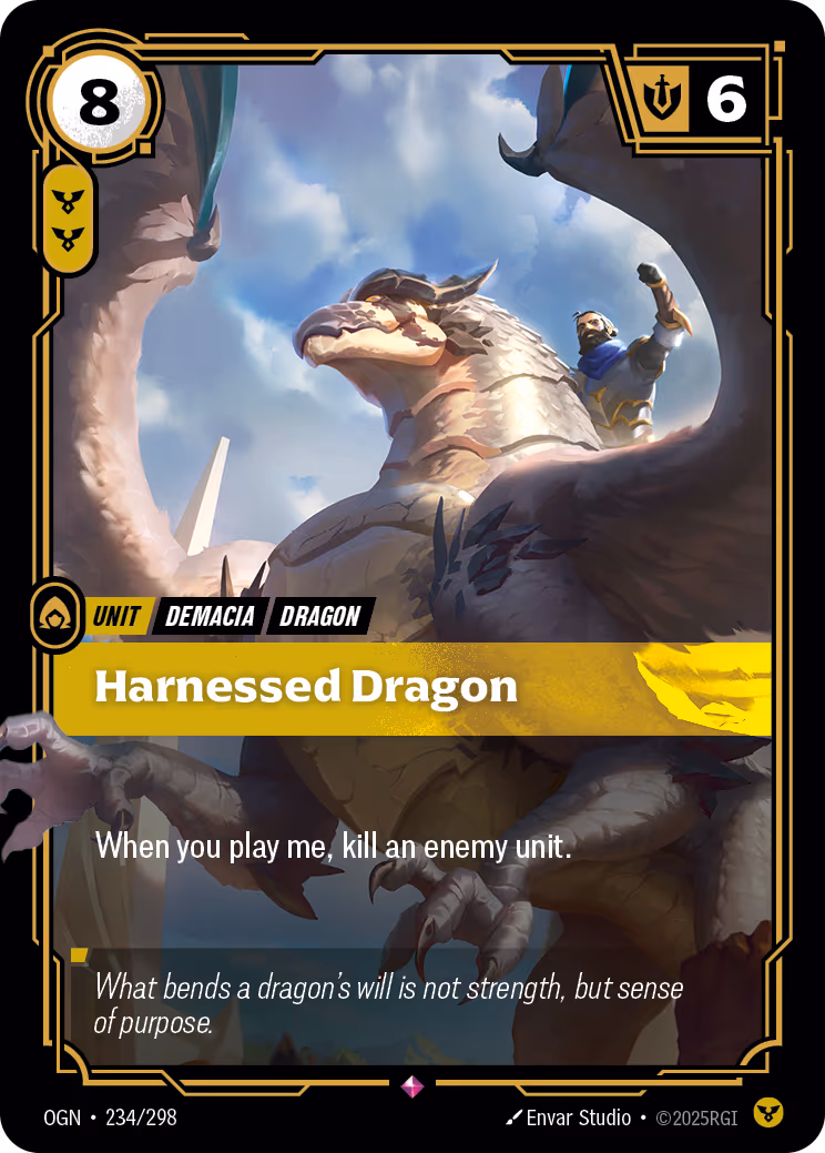 Harnessed Dragon OGN-234 Riftbound card