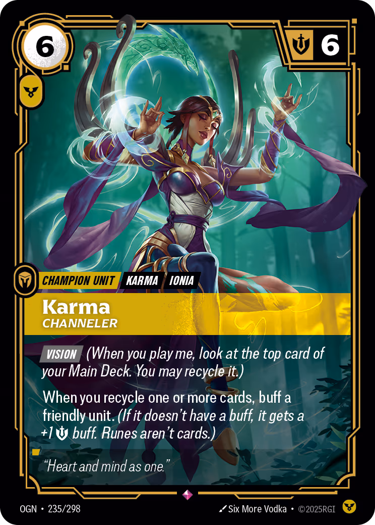 Karma - Channeler OGN-235 Riftbound card