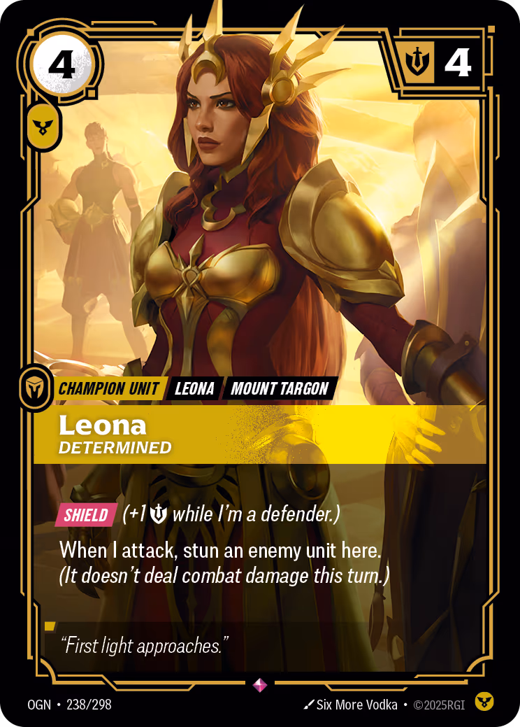 Leona - Determined OGN-238 Riftbound card