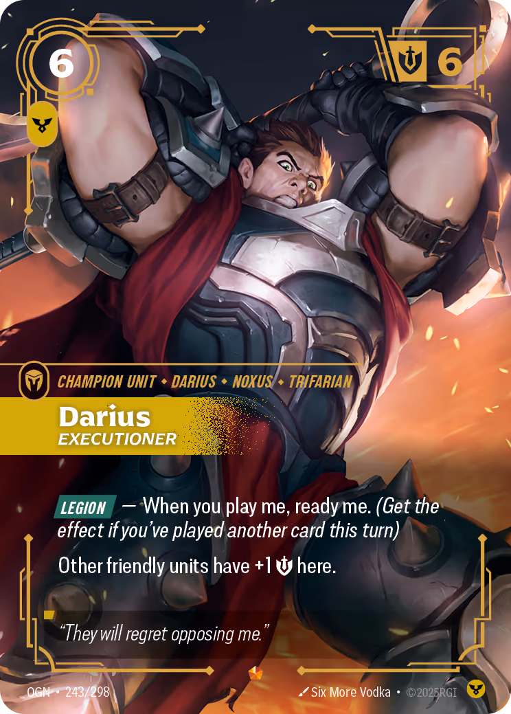 Darius - Executioner OGN-243 Riftbound card