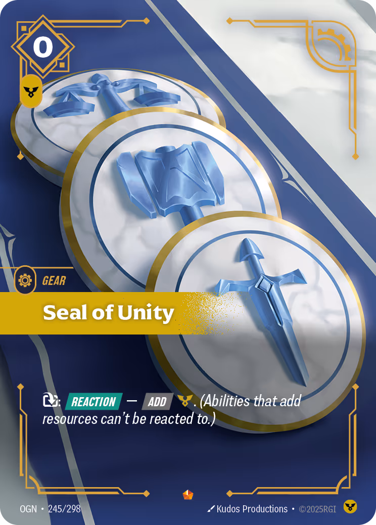 Seal of Unity OGN-245 Riftbound card