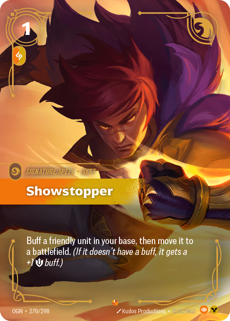 Showstopper OGN-270 Riftbound card