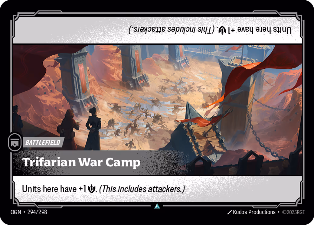 Trifarian War Camp OGN-294 Riftbound card
