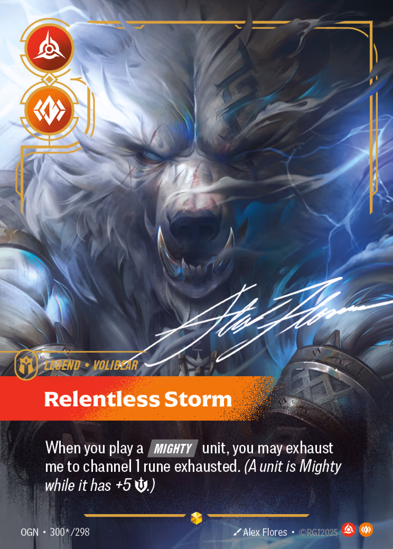 Volibear - Relentless Storm OGN-300* Riftbound card