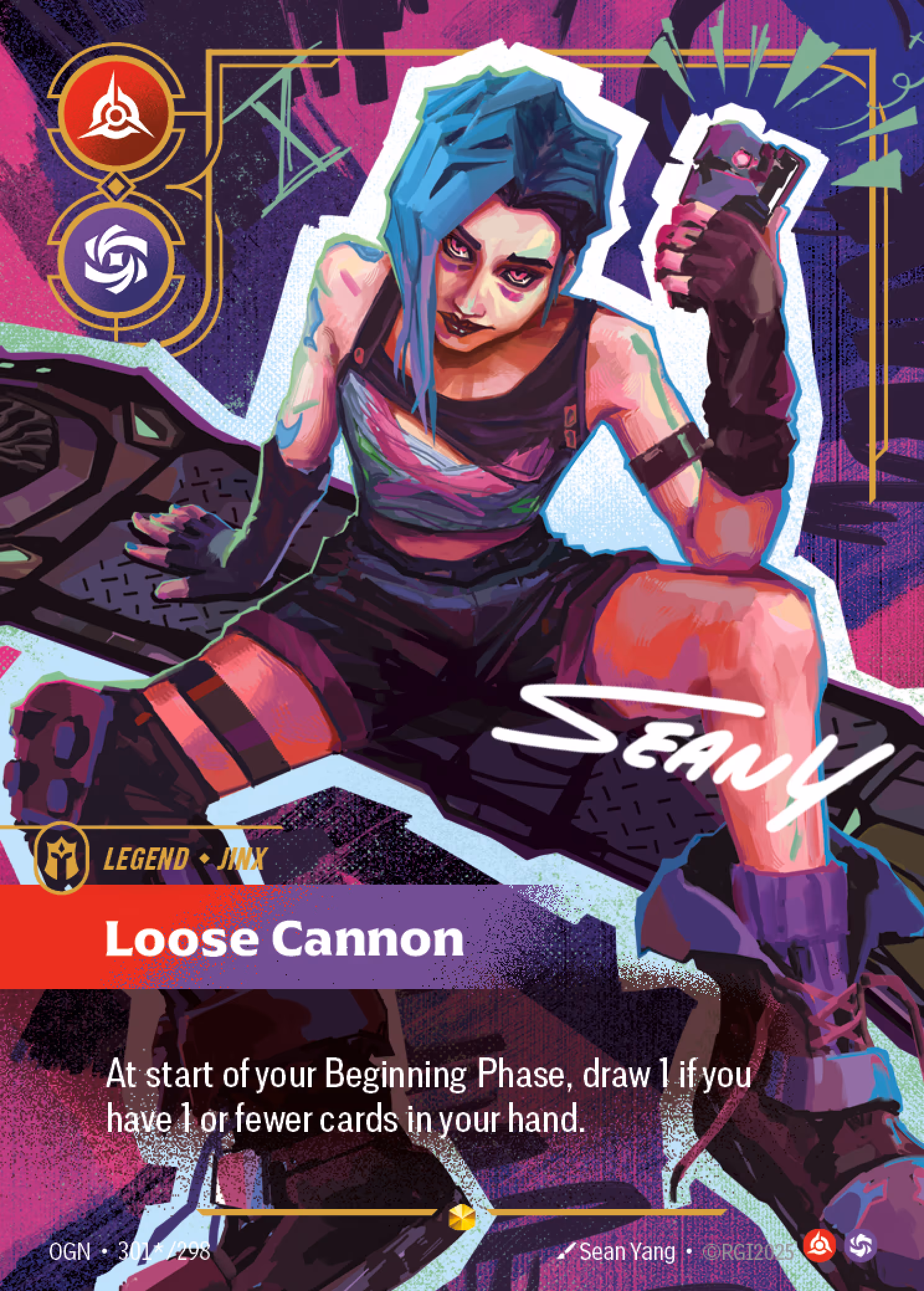 Jinx - Loose Cannon OGN-301* Riftbound card