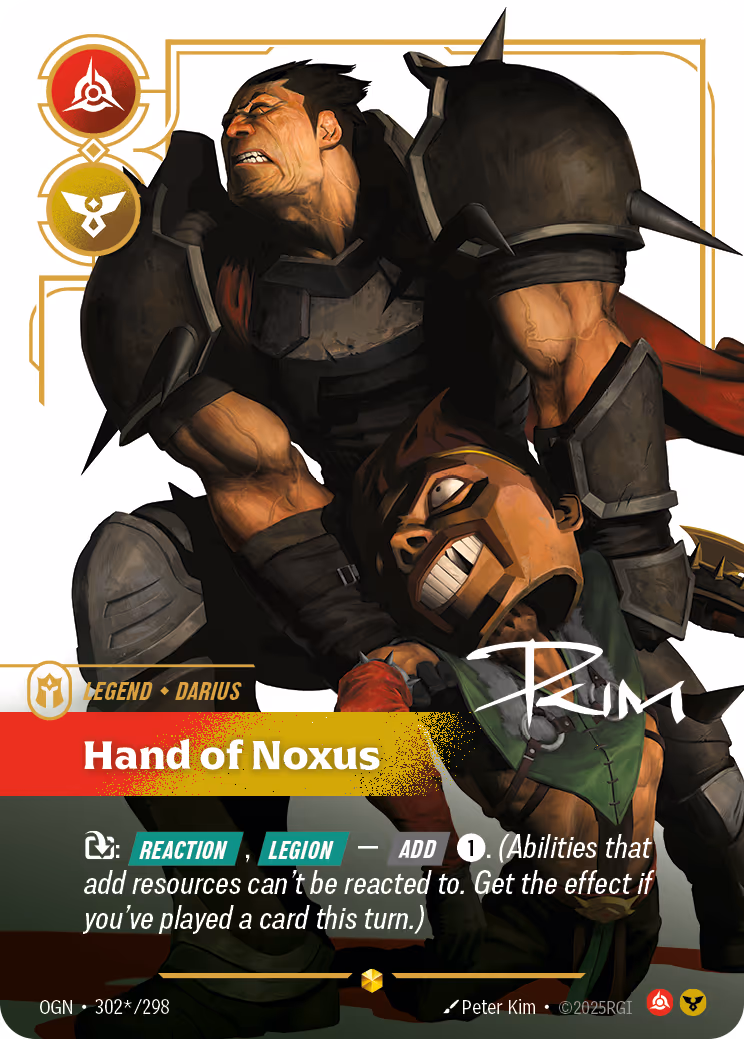 Darius - Hand of Noxus OGN-302* Riftbound card