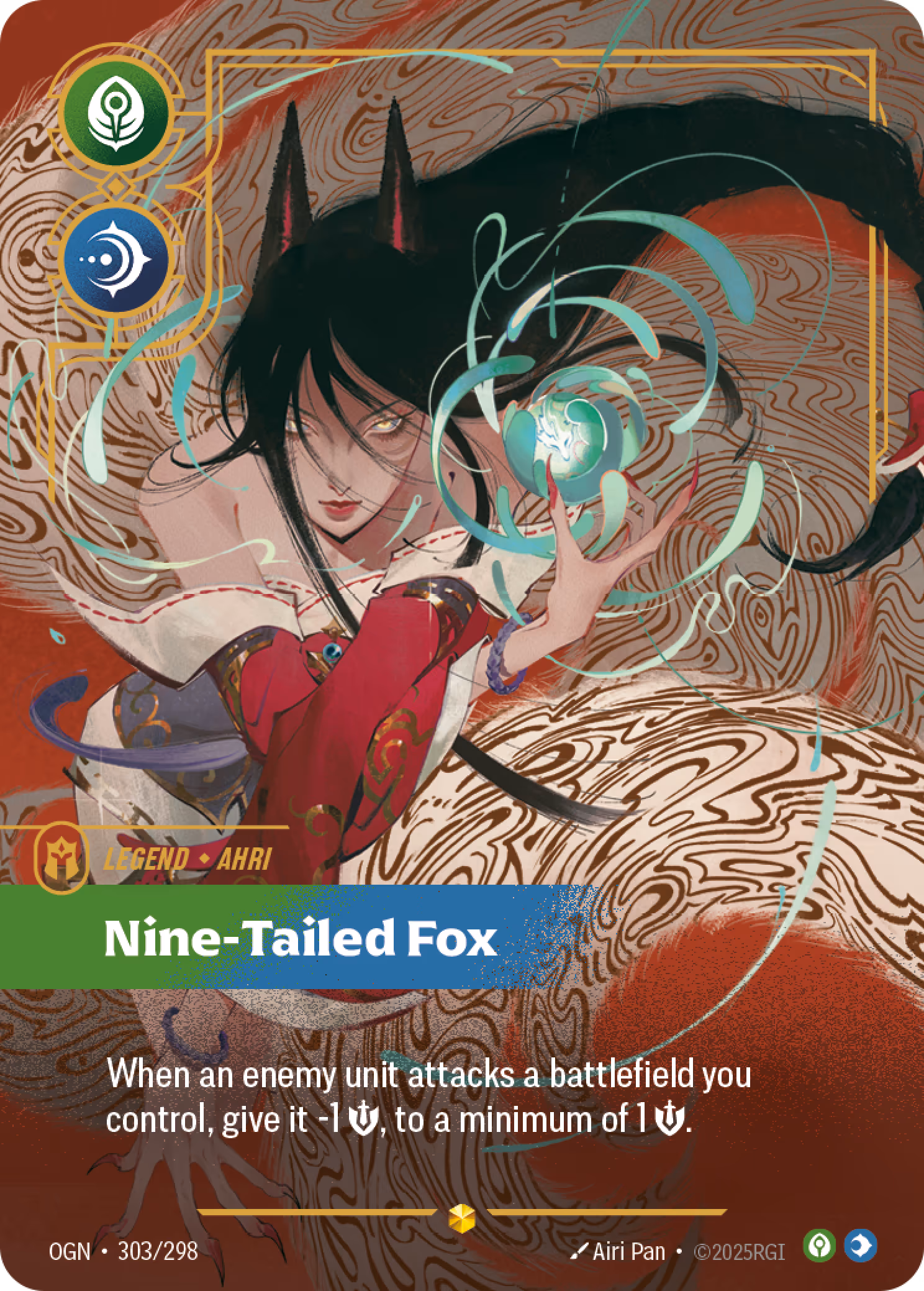 Ahri - Nine-Tailed Fox OGN-303 Riftbound card