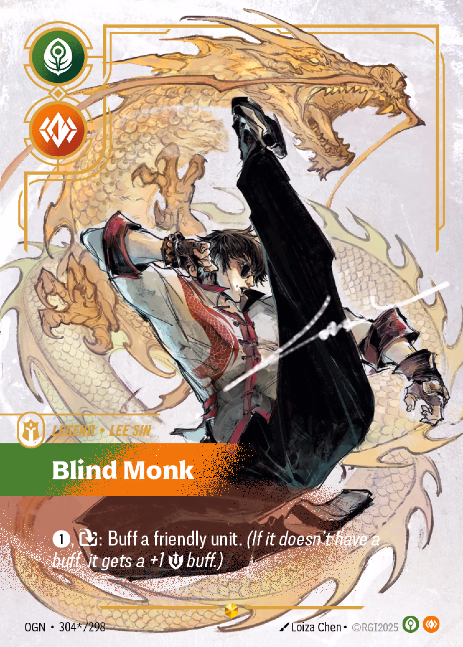 Lee Sin - Blind Monk OGN-304* Riftbound card