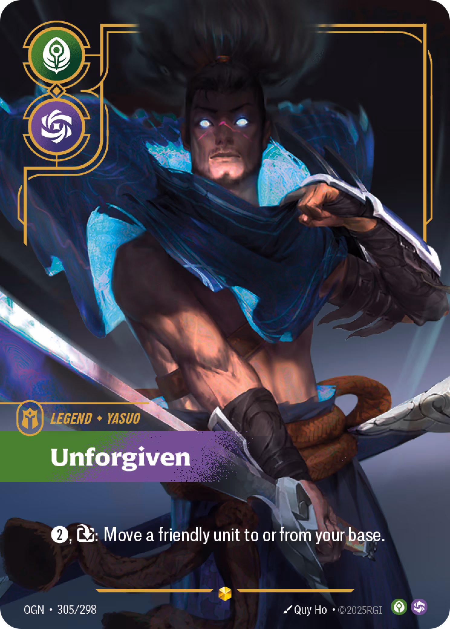 Yasuo - Unforgiven OGN-305 Riftbound card