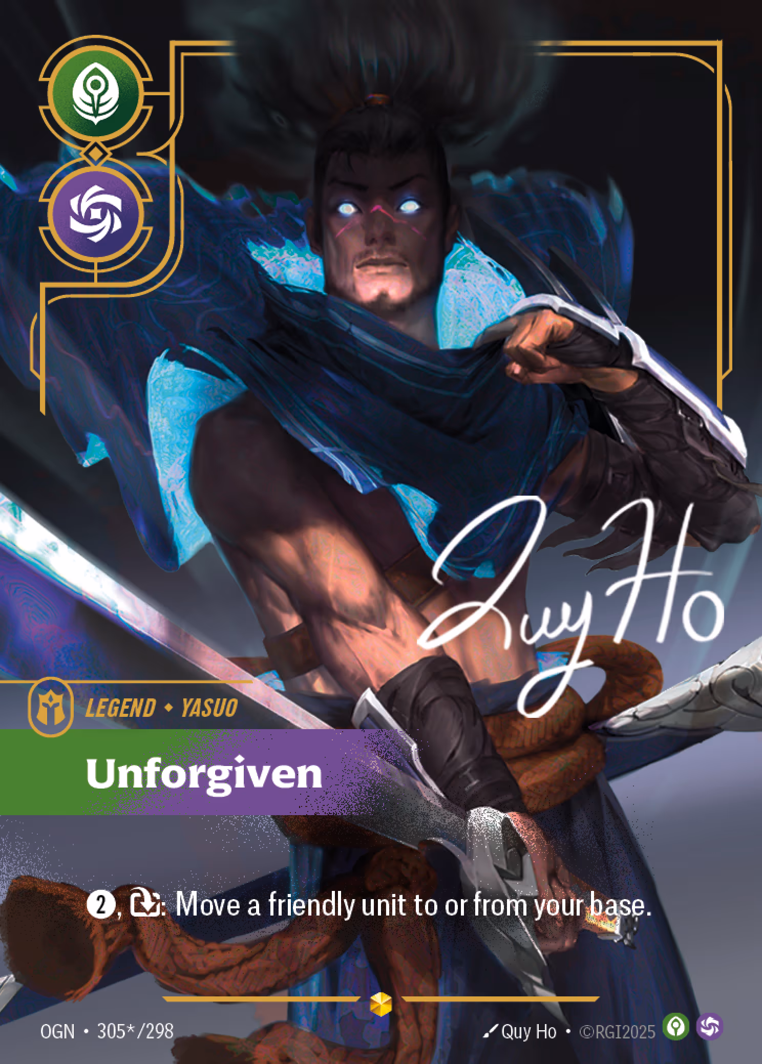 Yasuo - Unforgiven OGN-305* Riftbound card