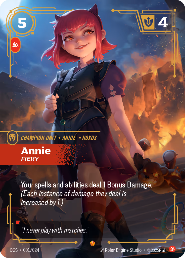 Annie - Fiery OGS-001 Riftbound card