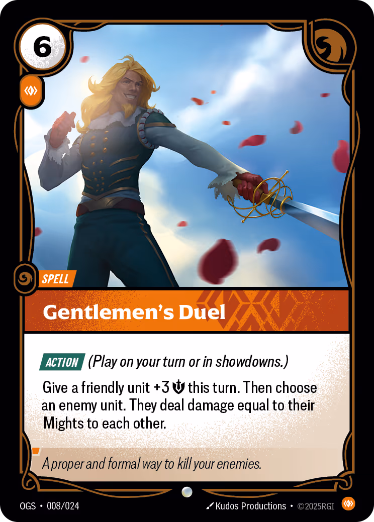 Gentlemen's Duel OGS-008 Riftbound card