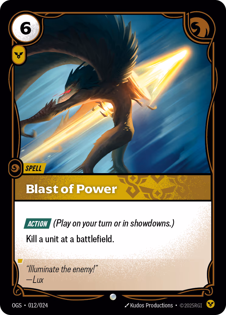 Blast of Power OGS-012 Riftbound card