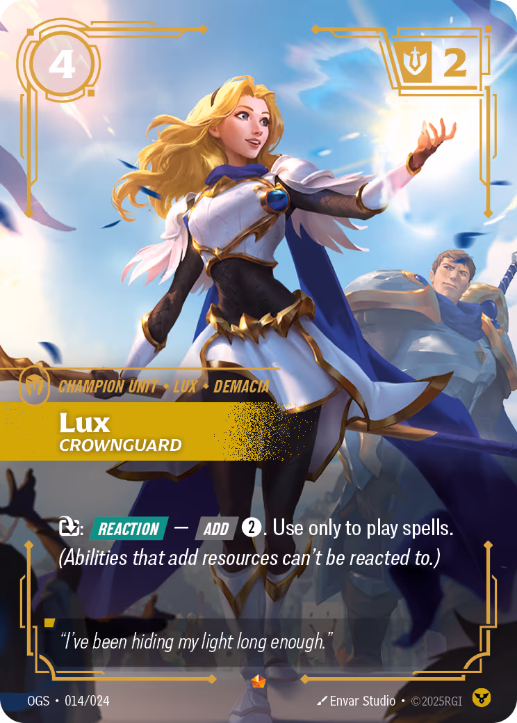 Lux - Crownguard OGS-014 Riftbound card