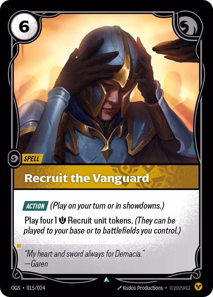 Recruit the Vanguard OGS-015 Riftbound card