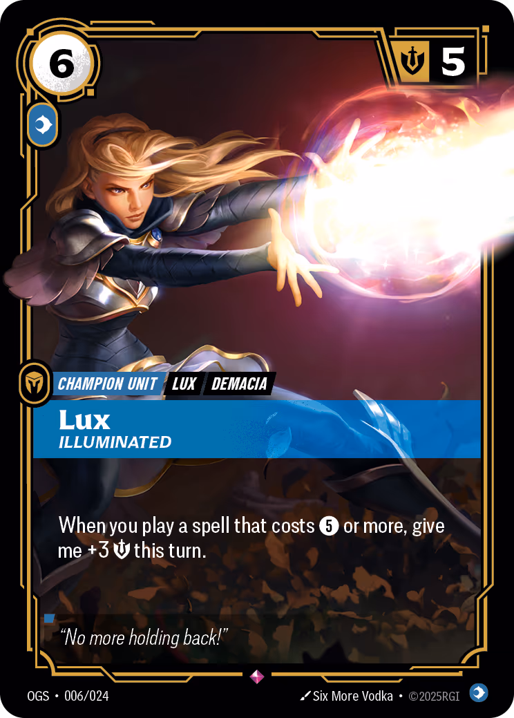 Lux - Illuminated OPP-006-24 Riftbound card