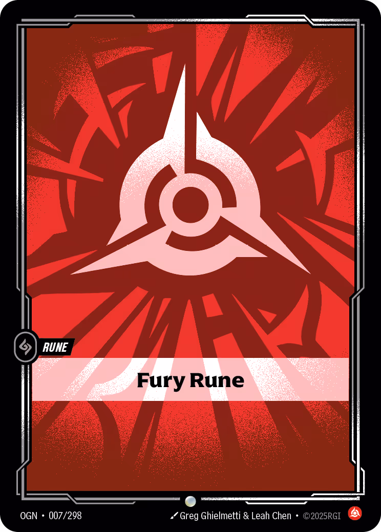 Fury Rune OPP-007B-298 Riftbound card