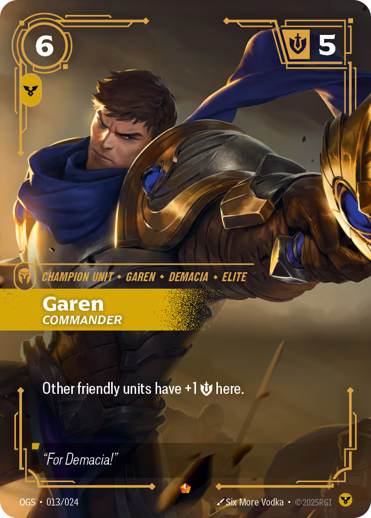 Garen - Commander OPP-013-24 Riftbound card
