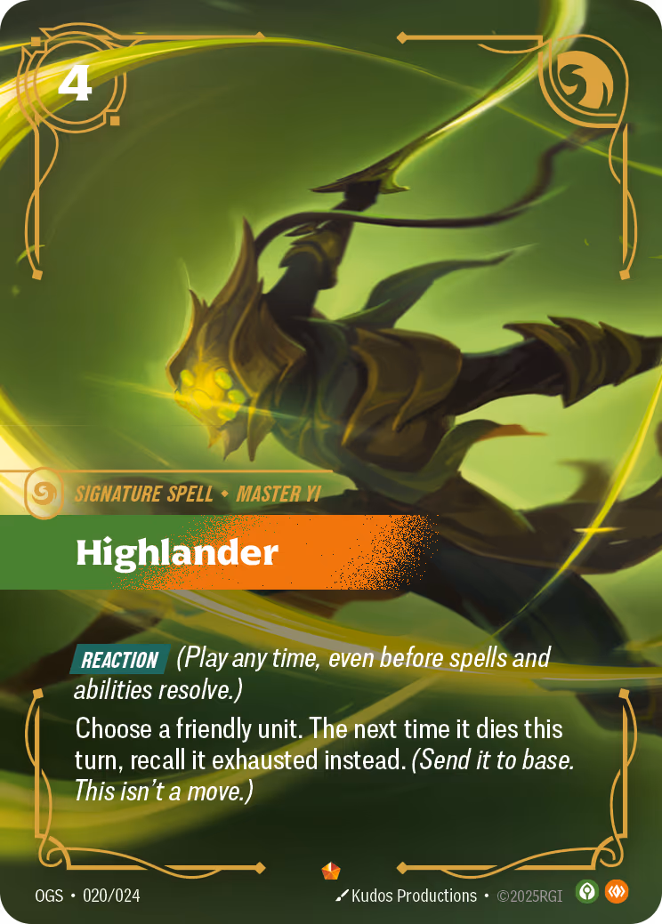 Highlander OPP-020-24 Riftbound card